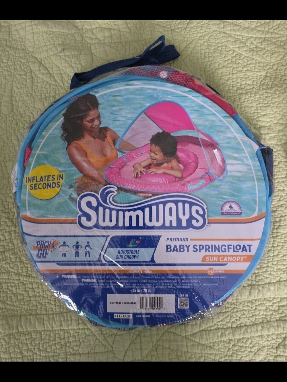 Swimways Baby SpringFloat Sun Canopy - Pink